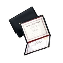 Leather voucher cum proof certificate holder, Color : Blue at Best ...