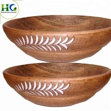 Carved wooden bowl