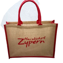 Cotton web handle jute shopping bag