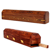 Wood INCENSE COFFIN BOX, Size : 10 to 24 Inches