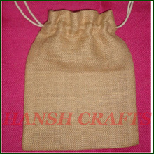Pouch bag jute pouch bag, for packing cofee beans, fruits vegetable etc, Color : natural, offwhite