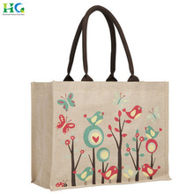 Hansh Crafts Printed Jute Bag, Size : Medium(30-50cm)