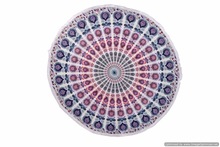 ROUND PRINTED MANDALA BEACH TOWELS