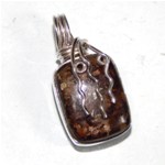 925 Sterling Silver Bronzite Gemstone Pendant Jewelry