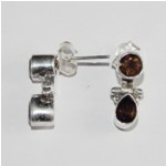 Earring Smoky Quartz 925 Sterling Silver Jewellery