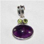 Handmade 925 Silver Amethyst Pendant Jewelry