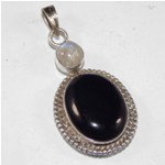 Handmade 925 Silver Black Onyx Pendant Jewellery