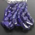 Lapis Lazuli Step Cut Nuggets Gemstone Beads