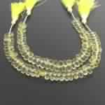 Lemon Quartz Drops Faceted Gemstone Beads