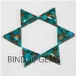 Triangle Shape Blue Copper Turquoise Cabochon, Size : 3x3 mm To 15x15 mm
