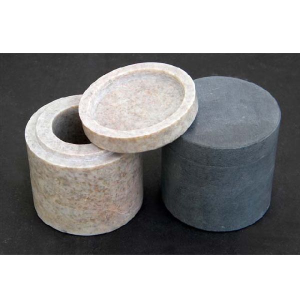 Natural Stone Soapstone Round Jar, Feature : Eco-Friendly