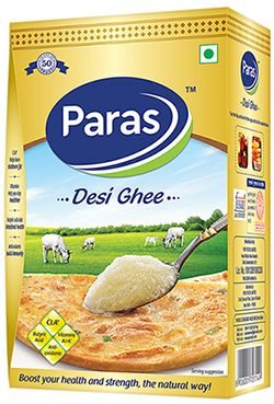 Paras Desi Ghee, for Cooking, Worship, Feature : Complete Purity, Freshness, Good Quality, Healthy