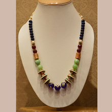 Diamond studded colorful indian necklace