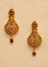 Golden kundan earrings For women