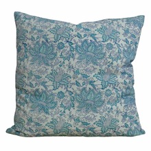 Square Hand Block Printed Cotton Cushion Cover, for Car, Chair, Decorative, Seat, Size : 50 x 50 cms