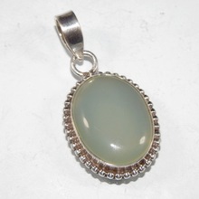 AQUA CHALCEDONY Gemstone pendant, Occasion : Party