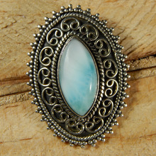 Gemstone Larimar Pendant