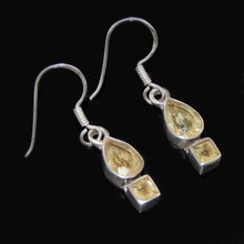 Lemon Quartz Gemstone Earring, Occasion : Gift, Party