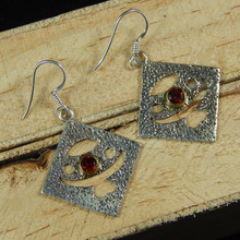 Red garnet gemstone earring, Occasion : Engagement