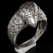 Silver Eagle Head Ring, Gender : Unisex