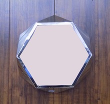 Metal Creation Glass Wall hanging decorative Mirror, Size : 29.0 x 7.50 x 34.0 cm