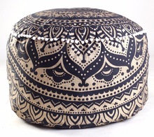 Fabric Indian Living Room Pouf, for Setting, Decoration, Hotel, Seat, Gift, Restaurant Decoration