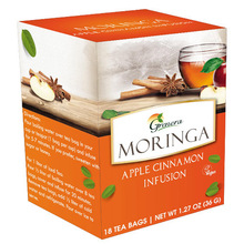 Moringa Apple cinnamon tea, Certification : ECOCERT, FDA, GMP, HACCP, HALAL, ISO, KOSHER, NOP