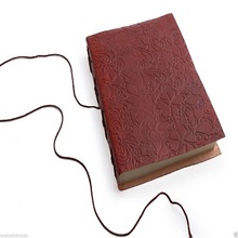 Handicraftofpinkcity Floral Embossed Leather Diary, for Gift, Size : 8*5