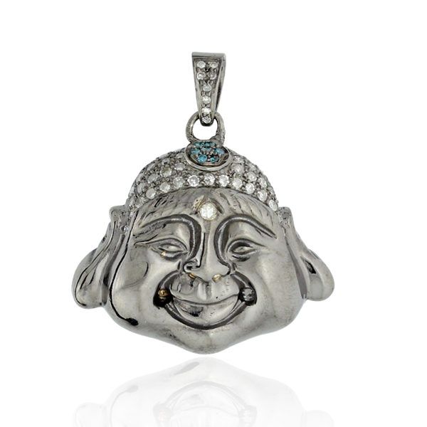 silver charm designer buddha pendant