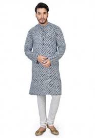 Cotton Mens Printed Kurta Pajama, Size : L, XL