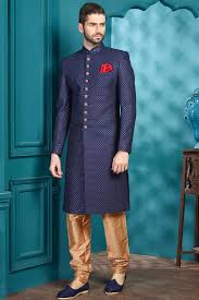 Mens Raw Silk Sherwani