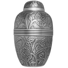MHC Metal Silver Funeral Cremation Urn, Style : American Style