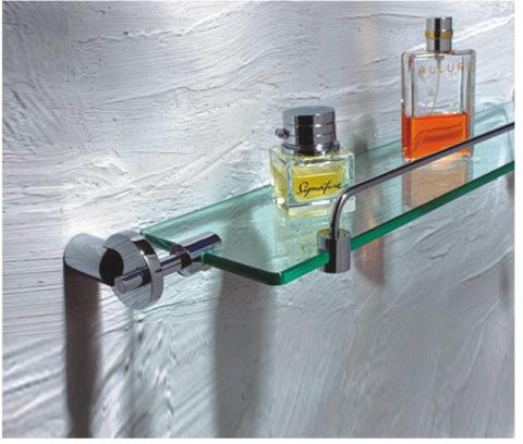Glass Shelf With Rail Geometrical