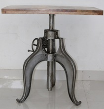 Antique Crank Bar Table, Color : Customized