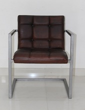 Genuine Leather Cantilever Arm Chair