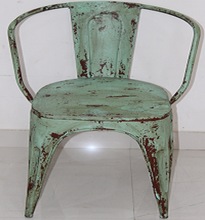 Metal Distress Iron Chair