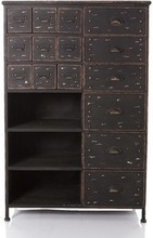 Metal Iron Drawers AND Chest, Color : Natural