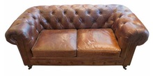 Leather chesterfield sofa, Color : Customized Color