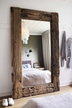 Wooden Live Edge Dressing Mirror