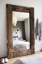 Wooden Live Edge Dressing Mirror, For Wall, Size : 90 X 7 X 120 Cms (WDH)