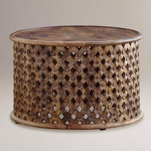 Wooden Round Carving Coffee Table