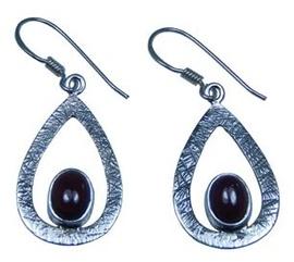 925 Sterling Silver Earring, Color : Red