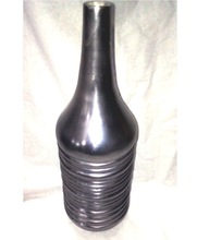 Metal bottle vase
