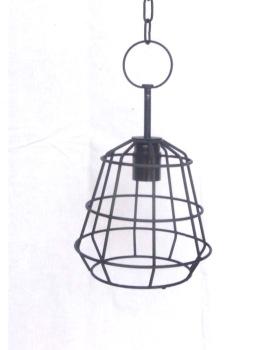 Metal Wire Hanging Lamp Shade, Color : Black