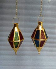 Moroccan Style Glass Mini Lantern, for Home Decoration