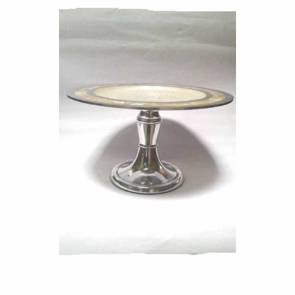 Round Metal Pearl Enamel Cake Stand, Feature : Eco-Friendly