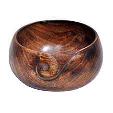 Wooden Yarn Bowl Holder