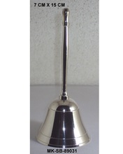 Brass Silver Plated Hand Held Bell