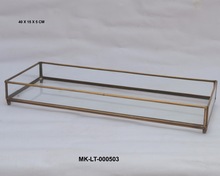MKI Glass Rectangular Vanity Tray, Feature : Stocked