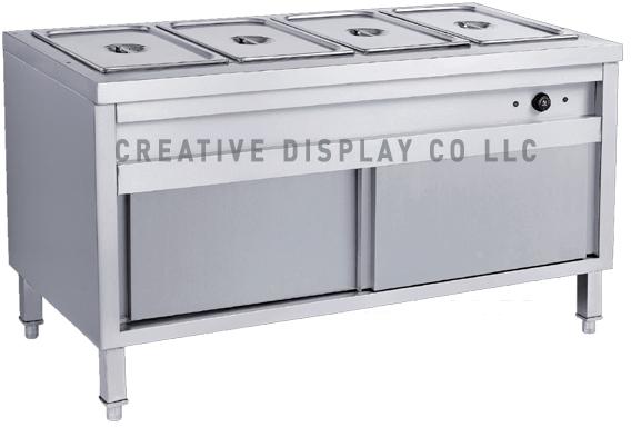 Bain marie with cabinet 150 cm